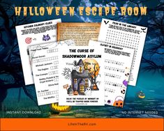 halloween escape room with the curse of shadowmor asymm and pumpkins