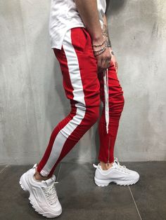 Trap Style, Hip Hop Sweatpants, Harem Pants Men, Casual Sweatpants, Red Party, Loose Trousers, Running Pants, Workwear Fashion, Man Style