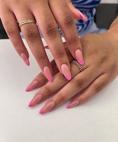 French Tip Nails Coffin Shape, Colored French Tip Nails Coffin, Classy Vacation Nails, Colored French Tip Nails, Vacation Nail Ideas, Girlies Aesthetic, Summer Vacation Nails, Ny Nails, Tropical Vacation Nails