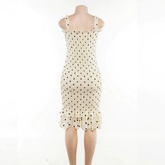 FREE SHIPPING Women Dot Print Fashion Sleeveless Ruffles Dress JKP3333 Fitted Sundress With Spaghetti Straps And Ruffle Hem, Fitted Sundress With Ruffle Hem And Spaghetti Straps, Fitted Midi Dress With Ruffles And Spaghetti Straps, White Stretch Midi Dress With Ruffles, Fitted Sundress Midi Dress With Ruffles, Polka Dot Spaghetti Strap Dress With Ruffles, Fitted Polka Dot Dress With Spaghetti Straps, Polka Dot Dress With Ruffles And Spaghetti Straps, Fitted Midi Sundress With Ruffle Hem