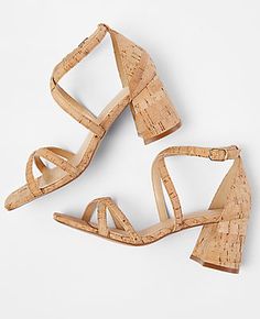 Step into summer with style and comfort with the Ann Taylor Cork Cross Strap Block Heel Sandals. These chic sandals are perfect for any woman looking to add a touch of natural elegance to her wardrobe.

- Size: 7 (Regular)
- Color: Natural
- Material: 100% Cork
- Gender: Female
- Features: Open toe, adjustable side buckle for a secure fit, padded footbed for complete comfort, 2 3/4" block heel

Crafted entirely from cork, these sandals not only offer a unique texture but also ensure durability a High Heel Cork Sandals For Spring, Spring High Heel Cork Sandals, High Heel Sandals With Cork-bed Midsoles For Vacation, Natural Cork-bed Heeled Sandals For Summer, Synthetic Heels With Cork-bed Midsoles And Open Toe, Cork Design, Cross Strap Sandals, Beach Wedge Sandals With Cork-bed Midsoles And Open Heel, Chic Natural