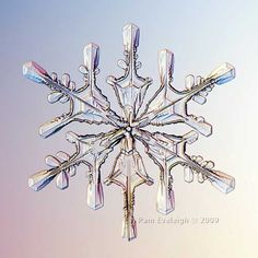 a snowflake is shown in the air