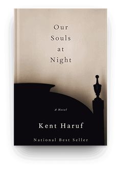 the cover of our soul's at night by kent haruf is shown