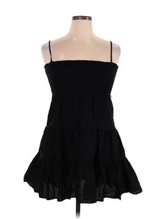 BB Dakota by Steve Madden Cocktail Dress Size: X-Large Black Dresses - used. 100% COTTON, Mini, Strapless, Short, Sleeveless | BB Dakota by Steve Madden Cocktail Dress: Black Dresses - Size X-Large Black Strapless Cotton Mini Dress, Black Strapless Cotton Dress, Black Strapless Casual Sundress, Black Cotton Strapless Dress, Casual Black Strapless Sundress, Black Strapless Sundress For The Beach, Cocktail Dress Black, Black Cocktail, Bb Dakota