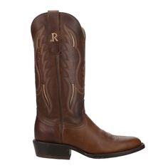 This classic brown western cowboy boot by R. Watson completes the perfect look for any occasion. R. Watson presents these brown bay apache cowhide cowboy boots. These boots have a double row stitch pattern, R. Watson comfort system, all leather stacked heel, counters, solid steel shank, and 10 iron outsole and are 13 inch total in height. $139.97 Round Toe Cowboy Boots, Boots Mid Calf, Boots Mens, Classic Brown, Western Cowboy Boots, Cowboy Boot, Western Cowboy, Stacked Heel, Brown Boots