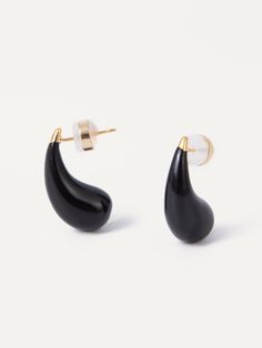 Stay ahead of the fashion curve with these drop shaped enamel earrings in neutral hues. Trendy Teardrop Earrings For Evening, Modern Enamel Earrings For Formal Occasions, Modern Formal Enamel Earrings, Elegant Teardrop Enamel Jewelry, Chic Teardrop Earrings For Evening, Modern Black Enamel Drop Earrings, Pierced Teardrop Earrings For Evening, Modern Black Drop Earrings, Trending Necklaces