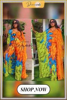 Summer African Clothesfor Women Two Piece Set Dashiki Fashion Long Dress Sets Pants Suits Outfits Party Dresses Plus Size Green Floor-length Sets For Spring, Green Floor-length Spring Sets, Two-piece Long Sleeve Jumpsuits For Summer, Two-piece Long Sleeve Jumpsuits And Rompers For Summer, Summer Two-piece Long Sleeve Jumpsuits And Rompers, Summer Party Chiffon Sets, Yellow Maxi Length Party Sets, Yellow Maxi Party Sets, Bohemian Maxi Length Jumpsuits And Rompers For Party