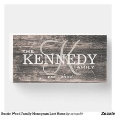 Rustic Wood Family Monogram Last Name Wooden Box Sign Last Name Signs Wooden Diy, Family Signs Wooden, Last Name Signs Wooden, Grandpa House, Family Monogram Sign, Residential Signs, Wooden Family Name Sign, Monogram Wood Sign, Cricut Signs