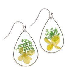 PRICES MAY VARY. In need of a cheerful and fresh element to uplift your spirits this year? Look no further than these beautiful dried flower earrings! They are guaranteed to infuse your ensembles with vibrant beauty and positive energy. These handmade earrings are truly one-of-a-kind. Capturing the essence of nature in each delicate petal, they exude elegance and versatility. Whether you're going on a date or attending a party, these water droplet earrings are the perfect accessory for any occas Hypoallergenic Flower Teardrop Earrings For Gift, Spring Teardrop Earrings As A Gift, Botanical Style Flower Hypoallergenic Earrings, Pressed Flowers Drop Earrings Jewelry Gift, Spring Gift Teardrop Dangle Earrings, Botanical Flower Hypoallergenic Earrings, Yellow Birth Flower Earrings, Nature-inspired Hypoallergenic Flower Dangle Earrings, Resin Drop Earrings With Pressed Flowers