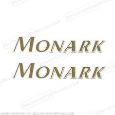 the words monarchk and monarchrk are shown in gold