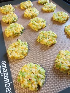 some cookies are sitting on a cookie sheet