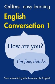 the book cover for collins's easy learning english conversation 1 how are you? i'm fine, thanks