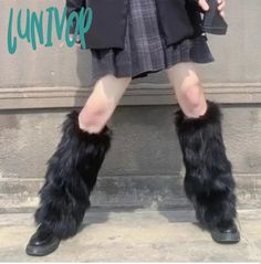 Lunivop Kawaii Bow Knot Leg Warmers Thickened Imitation Rabbit Fur Women Leggings Boots Cover Leg Warms, Accessories Japanese, Leg Socks, Japanese Y2k, Boots Socks, Leggings Boots, Bow Legged, Y2k Harajuku, Women Leggings