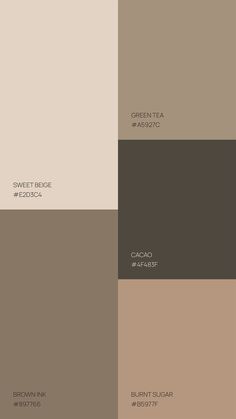 some brown and beige colors are in the same color scheme, with different shades to choose from