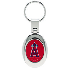 a metal keychain with the los angeles angels logo on it