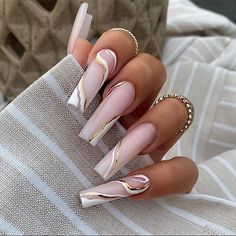 Pink And White Nails, Pretty Tips, Unghie Sfumate, Long Acrylic Nail Designs, Long Acrylic Nails Coffin, Nails Square, Her Nails, Bling Acrylic Nails, Square Acrylic Nails