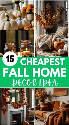 Fall Decor Cheap, Cheap Fall Decorations, Cheap Fall Decor Ideas, Autumn Home Decorations, Fall Decor On A Budget, Fall Decor Cozy, Easy Outdoor Projects, Home Decor Ideas Fall, Modern Country Decor