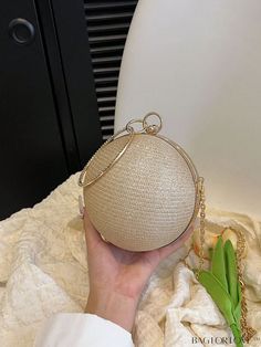 BagForLove - Gold Ring Strap Mini Box Bag - Perfect for Parties Handheld Beige Box Bag For Gifts, Beige Bucket Box Bag For Gifts, Beige Bucket Box Bag As Gift, Beige Box Bag For Gift, Portable Box Bag Gift, Trendy Beige Evening Bag For Gift, Trendy Beige Evening Bag As Gift, Round Bags As Gift, Large Capacity Clutch For Gift