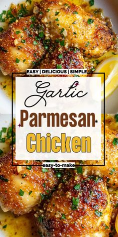 this is an image of garlic parmesan chicken