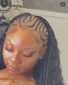 #braidsforblackwomen #fulani #brownskin #braids #womenhairstyles #teenhairstyles Fulani Tribe Braids, Black Girls Fulani Braids, Quick Weave With Fulani Braids, Braided In The Front Hairstyles, Knotless Braids Fulani, Fulani Braids With Hair In The Back, Fulani Braids No Boho, Small Flip Over Fulani Braids, Half Black Half Blonde Hair Black Women