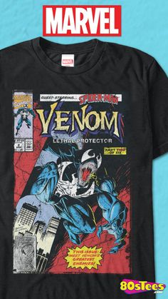 Venom Lethal Protector Part Two T-Shirt: Marvel Mens T-Shirt Comic-con Fan Convention Graphic T-shirt, Graphic T-shirt For Comic-con, Graphic Print T-shirt For Comic-con, Themed Graphic T-shirt For Fan Conventions, Marvel T Shirts, Venom Lethal Protector, Lethal Protector, Dc Clothing, Geek Shirts