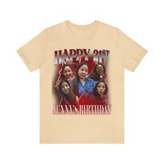 a t - shirt with an image of the cast of mean's birthday