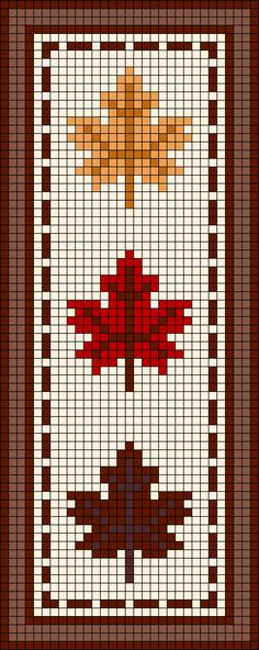 a cross - stitch pattern with three different colors and designs on the bottom half of it