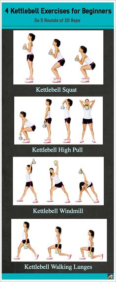 a woman doing kettlebell exercises for beginners