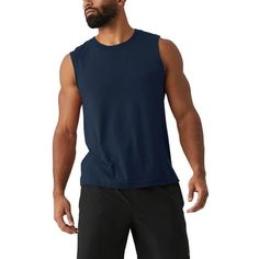 Mens Athletic Sleeveless Tee Muscle Tank Top. Lightweight, breathable, and natural. The perfect combination for all active and casual activities. All tees are pre-shrunk to minimize any shrinkage during wash. Only double-needle stitching used on all hems. Reinforced button stitching for long term use. Size: L.  Color: Blue.  Gender: male.  Age Group: adult. Casual Sleeveless Activewear For Outdoor, Casual Sleeveless Outdoor Activewear, Casual Sleeveless Moisture-wicking T-shirt, Sleeveless Moisture-wicking Outdoor Activewear, Outdoor Sleeveless Moisture-wicking Activewear, Sporty Sleeveless Outdoor Tops, Sleeveless Athleisure Tops For Outdoor, Blue Sleeveless Moisture-wicking Activewear, Casual Moisture-wicking Tank Top