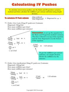 a paper with some writing on it that says calculating iv pushes to solve the