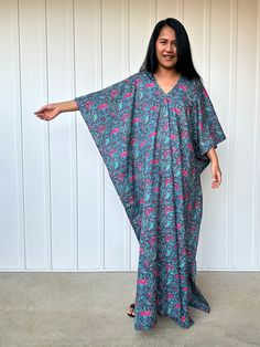 Flow in total comfort with our light cotton print kaftan. This kaftan is perfect for the beach, pool, resort and laid-back time at home. Crafted from quality soft and light 100% cotton, it offers an airy fit that's ideal for lounging and out and about. Its relaxed design and easy slip-on style make it your go-to choice for outdoor happenings and relaxed nights at home. Pool Resort, Hang Loose, Kaftan Dress, Out And About, Beach Pool, Tie Dyed, Cotton Lights, Ankle Length, Body Shapes