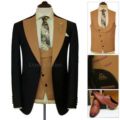 Tailored tuxedo 3 piece suit with stylish cut vest Pocket Shirt Design, Gents Suits, Waistcoat Designs, Formal Attire For Men, Wedding Tuxedo, Custom Made Suits, Trouser Design, Formal Mens Fashion, 2 Piece Suit