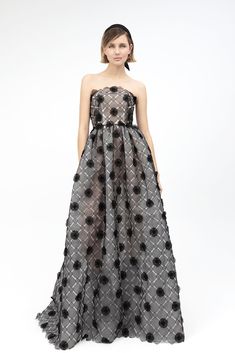 Guipure flowers chiffon and tulle dress – HerTrove Black Embellished Tulle Gown, Luxury Floral Print Tulle Dress, Floor-length Floral Embroidered Tulle Dress, Elegant Black Embroidered Floor-length Dress, Luxury Floral Embroidered Tulle Fabric, Marchesa Couture, Yellow Wedding Dress, Midi Dress Style, Long Midi Dress