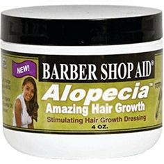 Barber Shop Aid Alopecia Amazing Hair Growth Dressing will help prevent hair from falling out, strengthen and make hair thicker. It contains a synergistic blend of essential oils and other natural ingredients that can help to stimulate the hair follicle and increase circulation and oxidation sufficiently to bring about strong, healthy regrowing hair. Safe to use on all hair types. Works wonders on thinning areas and temple area. Directions: Use daily or as often as needed. Gently massage into ha Alopecia Hair Growth, Hair Growth Cream, Stimulating Hair Growth, Thicker Stronger Hair, Alopecia Hairstyles, Make Hair Thicker, Hair Growth Secrets, Hair Regrowth Treatments, Male Pattern Baldness