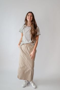 Looking for modest options to accompany your active lifestyle? This high quality, athletic maxi skirt looks slimming but has enough stretch, along with a comfortable elastic waist, for rigorous activities. The nylon fabric dries quickly and wipes clean. The Callie is complete with cinching detail on the right side, which also serves the purpose of pulling your skirt a little higher when wading along the beach or scrambling over rough terrain. The Callie might become your go-to piece for your fav Modest Stretch Maxi Skirt, Versatile Skirt With Elastic Waistband And Relaxed Fit, Modest Stretch Midi Skirt, Casual Skirt With Elastic Waistband For Everyday, Casual Everyday Skirt With Elastic Waistband, Versatile Stretch Maxi Skirt, Stretch Full-length Versatile Maxi Skirt, Casual Stretch Maxi Skirt With Elastic Waistband, Modest Stretch Skirt With Elastic Waistband