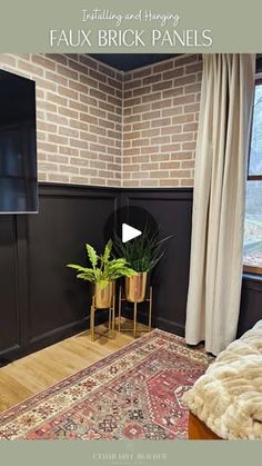 a bed room with a neatly made bed and a flat screen tv on the wall