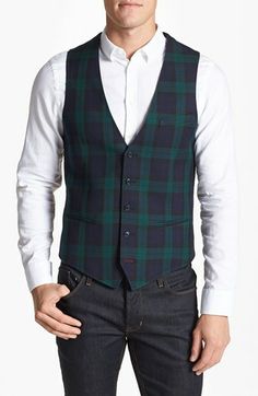 1901 Black Watch Plaid Vest available at #Nordstrom Black Watch Plaid, Yule Ball, Plaid Vest, Black Watch, Yule, Vest Dress, Me Too Shoes, Black Pants