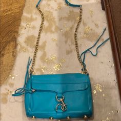 Turquoise Crossbody In Very Good Condition. Used Twice Tory Burch Crossbody Bag, Rebecca Minkoff Crossbody Bag, Rebecca Minkoff Mini Mac, Tory Burch Crossbody, Feed Bags, Mini Mac, Michael Kors Crossbody Bag, Brown Leather Bag, Black Leather Crossbody Bag