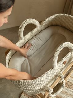 This baby Moses basket comes in a size of 17.5" width and 29" length, which ideally fits baby lounger nests and loungers, including DockAtot, Snuggle Me loungers, pods, and our Anzy Home's baby lounger.  The increased width and height make this model long-lasting. The XL bassinet will be convenient for a baby from birth to approximately 6-9 months. At the same time, it does not need a lot of space in comparison with the conventional crib.   Tip:  For the first months use it with the lounger, cre Macrame Bassinet, Changing Basket, Snuggle Me, Baby Detergent, Baby Moses, Baby Moses Basket, Baby Mattress, Soothing Baby, Gentle Baby