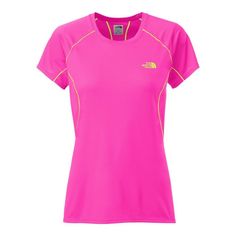 the north face women's short - sleeved t - shirt in neon pink