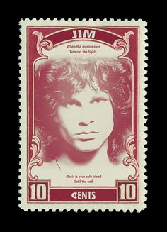 Jim Morrison post stamp Jim Morrison