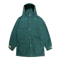 Vintage LL Bean Baxter State Parka Windbreaker Light Jacket Size Large Teal Condition/Description Excellent condition.  Photos will highlight any imperfections on the item. Please refer to the photos to see the specific condition of the item.  Measurements: Pit to pit - 22" Length - 28" Collar to cuff - 29" Due to the nature of vintage clothing, size in title may not accurately represent the measurement of the item. Please refer to the measurements above to ensure the right fit. CONDITION LEGEND Green Utility Jacket With Flap Pockets For Winter, Green Outdoor Outerwear With Patch Pockets, Green Outerwear With Patch Pockets For Outdoor, Green Outerwear With Patch Pockets For Fall, Green Long Sleeve Outerwear With Patch Pockets, Vintage Green Parka For Outdoor, Green Parka With Flap Pockets For Fall, Green Utility Outerwear With Pockets, Green Winter Workwear Windbreaker