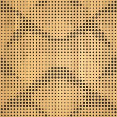 an abstract pattern with black dots on a beige background