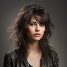 Medium Length Hair With Lots Of Layers, Wolf Cut With Fringe, Edgy Long Hairstyles, Wolf Haircut Woman, Shaggy Long Hair Choppy Layers, Edgy Haircuts For Long Hair, Wolf Hairstyle, The Wolf Haircut, Wolf Haircut Long Hair