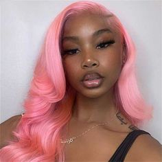 SULMY Light Pink Colored Human Hair Wigs Color Straight Hair, Twisted Hair, Frontal Wig Hairstyles, Catty Noir, Lace Front Wigs Human Hair, Pink Wig, Light Hair Color, Wigs Human Hair, Colored Wigs