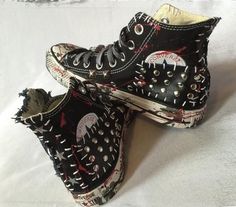 Look Hip Hop, Alternative Shoes, Goth Shoes, Punk Shoes, Punk Patches, Emo Fashion, Swag Shoes, Ramones