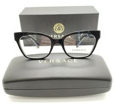 VERSACE MOD. 3294 GB1 WOMENS EYE GLASSES FRAMES 51-18-140 NEW w. CASE & BOX!! SELLING BEAUTIFUL RARE VERSACE FRAMES. IDEAL FOR PRESCRIPTION USE. FRAMES COME WITH ORIGINAL VERSACE CASE, CLOTH AND BOX!! (As in first picture) Eye Size 51 Bridge Size 18 Temple length 140 BRAND NEW AND 100% AUTHENTIC GUARANTEED! I GUARANTEE THAT THESE EYEGLASSES ARE 100% AUTHENTIC, PLEASE CHECK MY FEEDBACK AND BID WITH CONFIDENCE!!! TRACKING AND INSURANCE ARE INCLUDED!!! Check out my other items! Be sure to add me to Versace Glasses Frames Woman, Womens Eye Glasses, Versace Glasses Frames, Versace Glasses, Eye Glasses Frames, Eyeglasses Frames For Women, Eye Glasses, Glasses Frames, Eyeglasses Frames