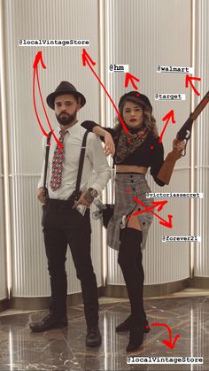 Bonnie And Clyde Costume, Bonnie And Clyde Halloween, Bonnie And Clyde Halloween Costume, Cool Couple Halloween Costumes, Couple Costumes For Halloween, Halloween Costumes Diy Couples, Cute Couple Halloween, Classic Halloween Costumes, Bff Halloween Costumes