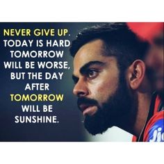 a man with a beard and quote about tomorrow