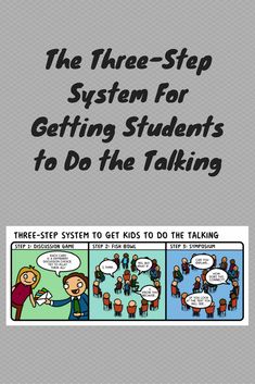 the three - step system for getting students to do the talking